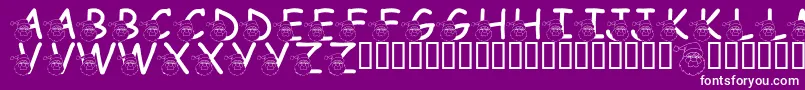 Шрифт LmsSaintNick – белые шрифты на фиолетовом фоне