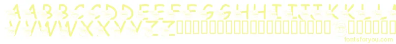 LmsSaintNick Font – Yellow Fonts on White Background