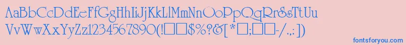UnicornUkrainian Font – Blue Fonts on Pink Background