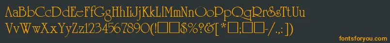 UnicornUkrainian Font – Orange Fonts on Black Background