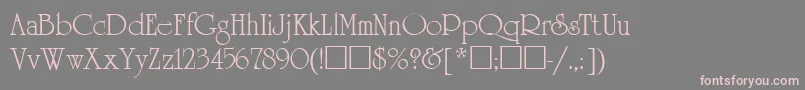 Шрифт UnicornUkrainian – розовые шрифты на сером фоне