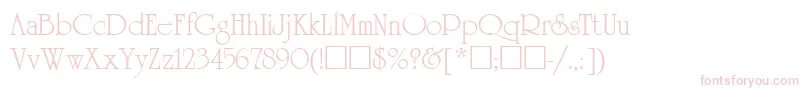 フォントUnicornUkrainian – 白い背景にピンクのフォント