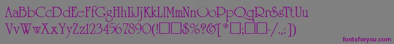 UnicornUkrainian Font – Purple Fonts on Gray Background