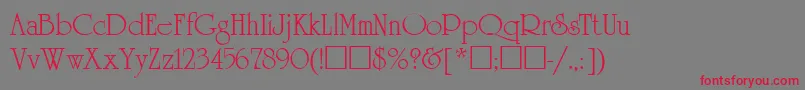 UnicornUkrainian Font – Red Fonts on Gray Background