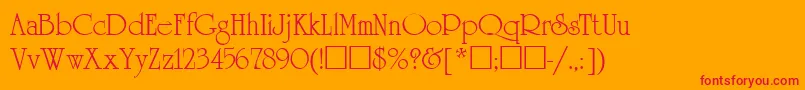 UnicornUkrainian Font – Red Fonts on Orange Background