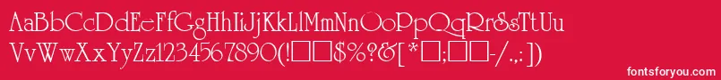 UnicornUkrainian Font – White Fonts on Red Background