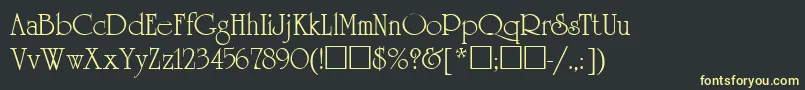 UnicornUkrainian Font – Yellow Fonts on Black Background