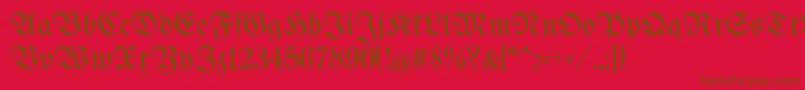 UnifrakturmaguntiaBook Font – Brown Fonts on Red Background