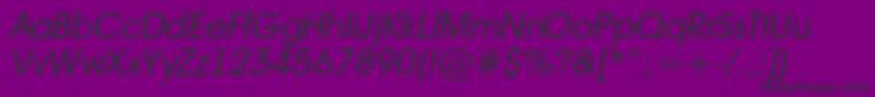Avant14 Font – Black Fonts on Purple Background