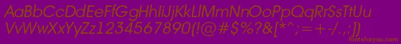 Avant14 Font – Brown Fonts on Purple Background