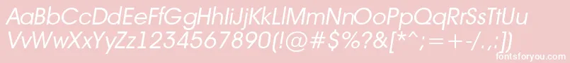 フォントAvant14 – ピンクの背景に白い文字