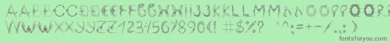 Insektofobiya Font – Gray Fonts on Green Background