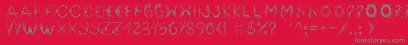 Insektofobiya Font – Gray Fonts on Red Background