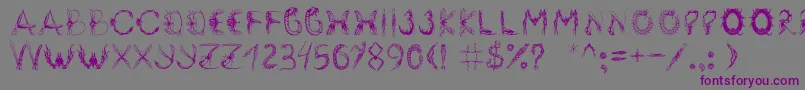 Insektofobiya Font – Purple Fonts on Gray Background