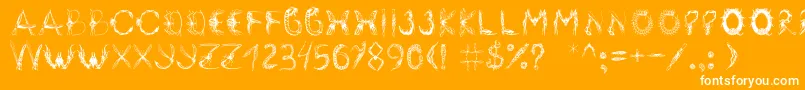 Insektofobiya Font – White Fonts on Orange Background