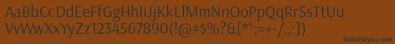 Шрифт ArsenalRegular – чёрные шрифты на коричневом фоне