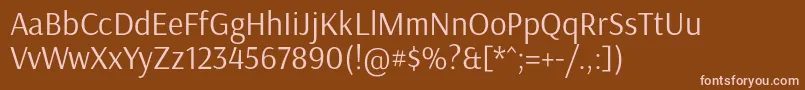 fuente ArsenalRegular – Fuentes Rosadas Sobre Fondo Marrón