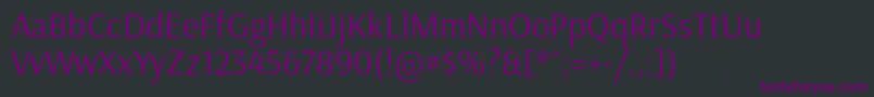 フォントArsenalRegular – 黒い背景に紫のフォント