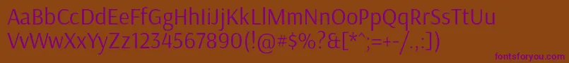 Шрифт ArsenalRegular – фиолетовые шрифты на коричневом фоне