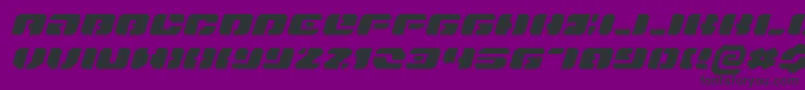 DanStargateExtraExpandedItalic Font – Black Fonts on Purple Background