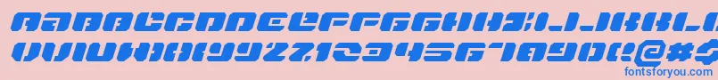 DanStargateExtraExpandedItalic Font – Blue Fonts on Pink Background