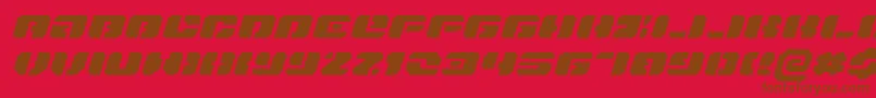 Police DanStargateExtraExpandedItalic – polices brunes sur fond rouge