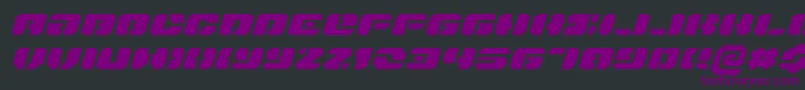 Police DanStargateExtraExpandedItalic – polices violettes sur fond noir