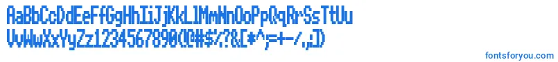 BeebModeZero Font – Blue Fonts on White Background