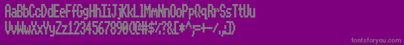 BeebModeZero Font – Gray Fonts on Purple Background