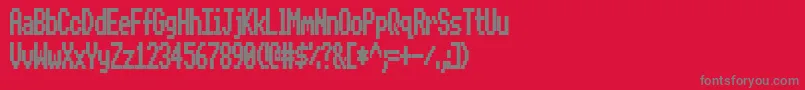 fuente BeebModeZero – Fuentes Grises Sobre Fondo Rojo