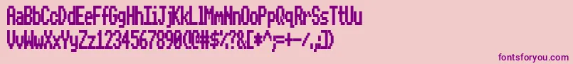 BeebModeZero Font – Purple Fonts on Pink Background
