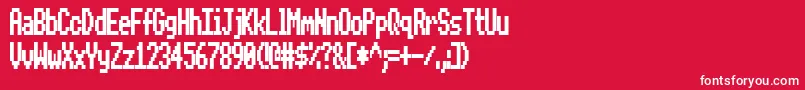 BeebModeZero Font – White Fonts on Red Background