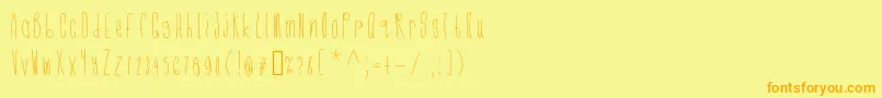 Cmonkeelight Font – Orange Fonts on Yellow Background