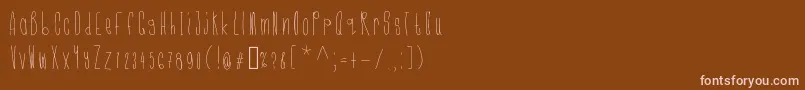 Шрифт Cmonkeelight – розовые шрифты на коричневом фоне