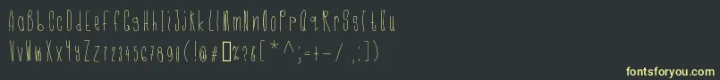 Fonte Cmonkeelight – fontes amarelas em um fundo preto
