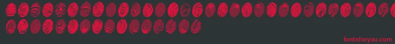 PowderfingerPad Font – Red Fonts on Black Background
