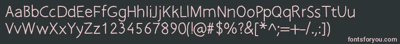 Freefontpro Font – Pink Fonts on Black Background