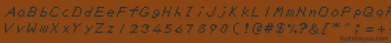 Шрифт ZeldaDxTtBrk – чёрные шрифты на коричневом фоне