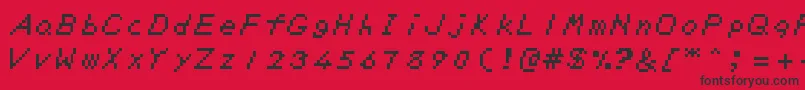 ZeldaDxTtBrk Font – Black Fonts on Red Background