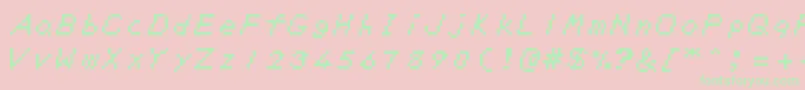 ZeldaDxTtBrk Font – Green Fonts on Pink Background