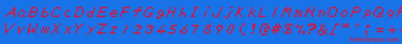 ZeldaDxTtBrk Font – Red Fonts on Blue Background