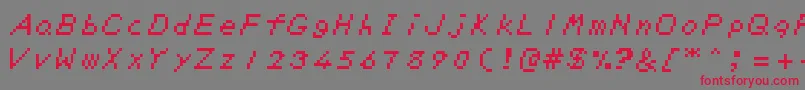 ZeldaDxTtBrk Font – Red Fonts on Gray Background