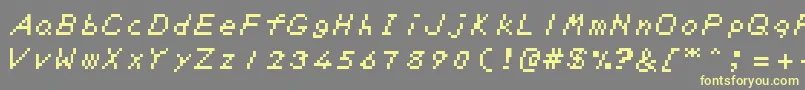 Шрифт ZeldaDxTtBrk – жёлтые шрифты на сером фоне