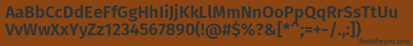 Weitere Informationen zur FirasansSemibold-Schriftart FirasansSemibold-Schriftart – Schwarze Schriften auf braunem Hintergrund