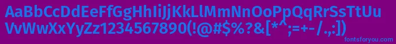 FirasansSemibold Font – Blue Fonts on Purple Background