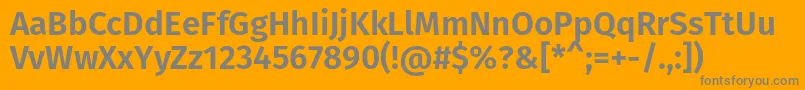 FirasansSemibold Font – Gray Fonts on Orange Background