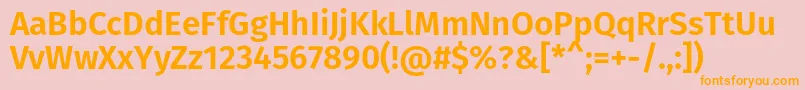 FirasansSemibold Font – Orange Fonts on Pink Background