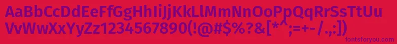 FirasansSemibold Font – Purple Fonts on Red Background