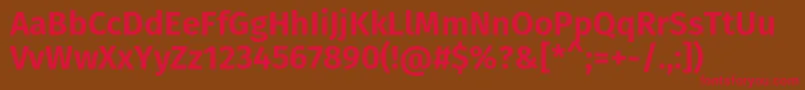 FirasansSemibold Font – Red Fonts on Brown Background