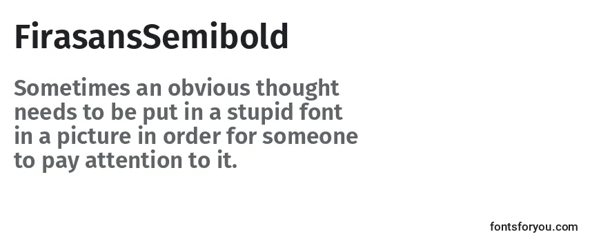 Review of the FirasansSemibold Font